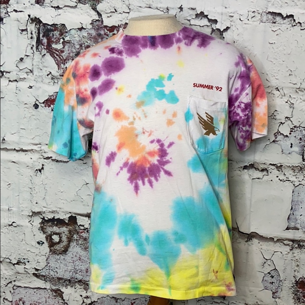 Vintage summer ‘92 Winston tie dye T-shirt L - Picture 3 of 6